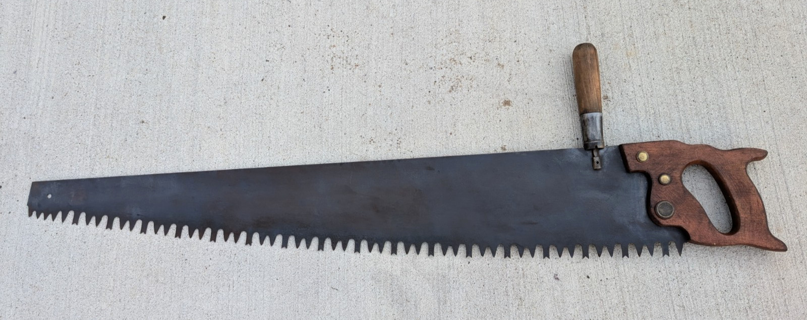WI Barn Antique Primitive 1 One-Man Crosscut Saw 40 1/4" "Simonds" Blade Log DF WI Barn Antique Primitive 1 One-Man Crosscut Saw 40 1/4" "Simonds" Blade Log DF