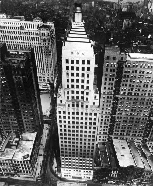 An aerial view of a Chicago skyscraper Historic Old Photo An aerial view of a Chicago skyscraper Historic Old Photo
