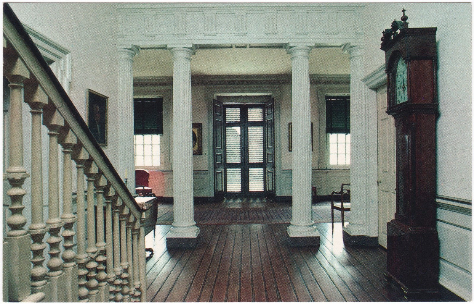 Cliveden Benjamin Chew House Interior Center Hall Philadelphia Vintage Postcard 