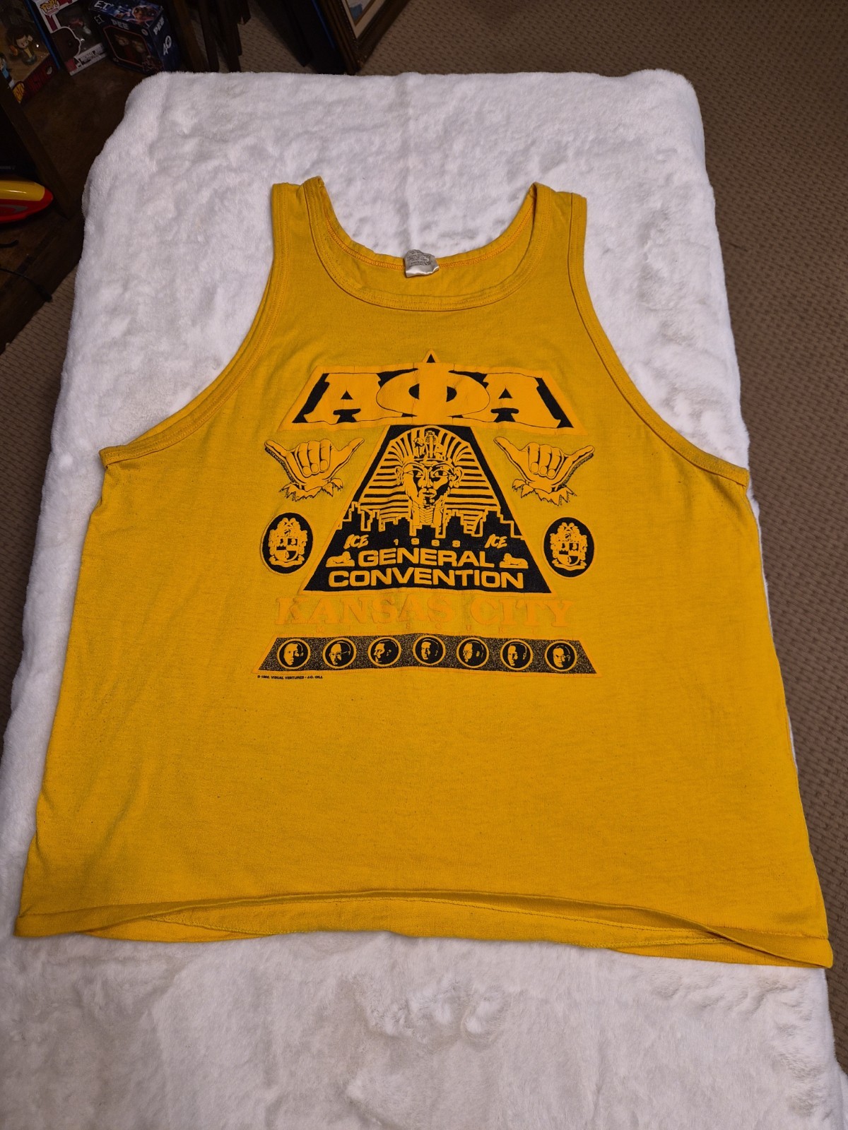 Vintage 1988 Alpha Phi Alpha General Convention Tank Top XL Bomark Made In USA Vintage 1988 Alpha Phi Alpha General Convention Tank Top XL Bomark Made In USA