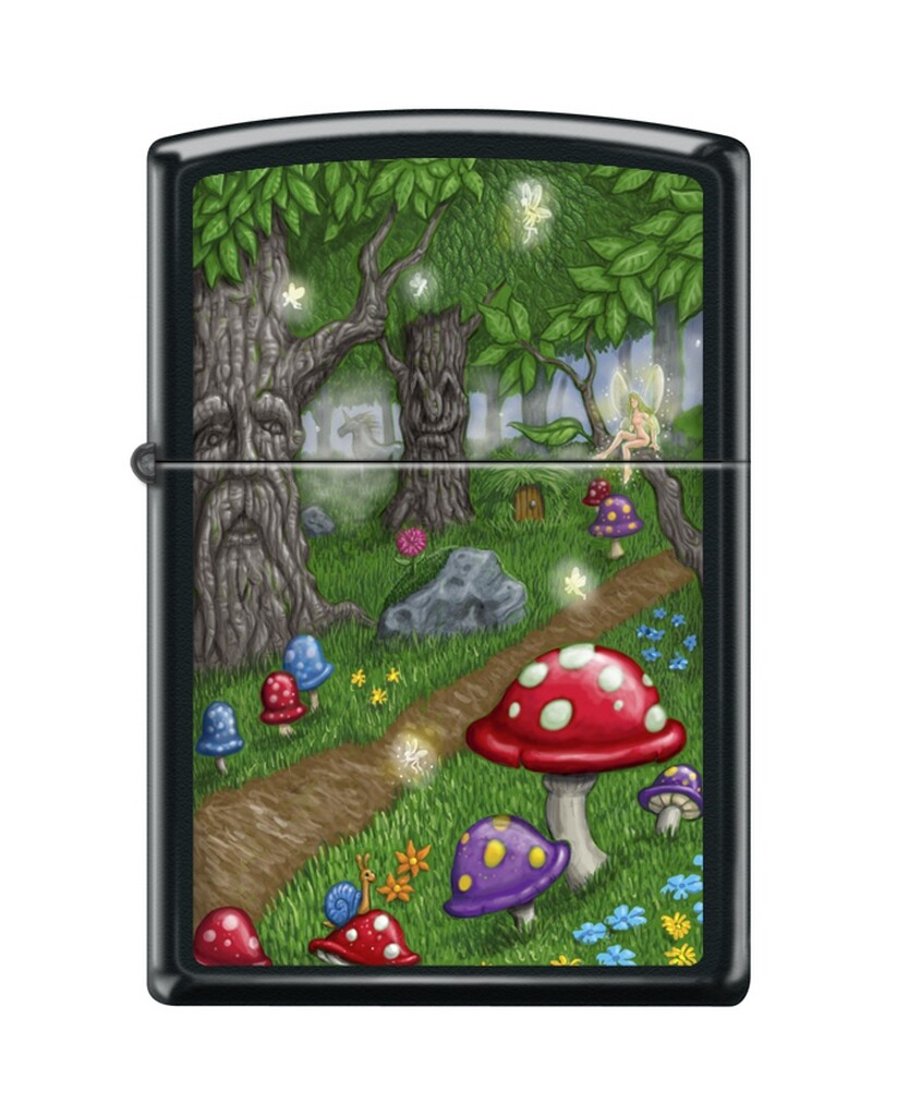 Zippo 82295 alice in wonderland fairy mushroom woods caterpillar Lighter Zippo 82295 alice in wonderland fairy mushroom woods caterpillar Lighter