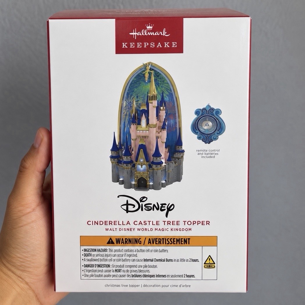 Hallmark 2026 Walt Disney World Magic Kingdom Cinderella Castle Tree Topper NEW Hallmark 2026 Walt Disney World Magic Kingdom Cinderella Castle Tree Topper NEW