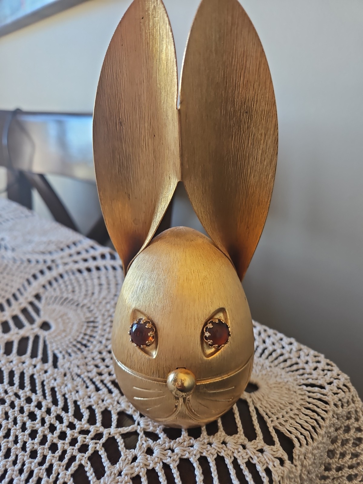 Vintage NAPIER Brushed Gold Tone Bunny Rabbit Coin Bank 1960s Mid Century Gems Vintage NAPIER Brushed Gold Tone Bunny Rabbit Coin Bank 1960s Mid Century Gems