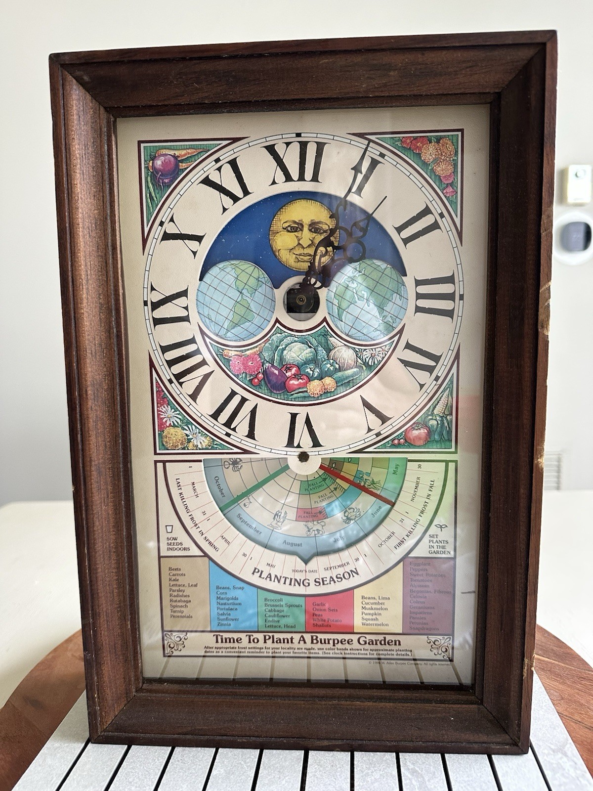 Vintage ATLEE BURPEE CO SEED CLOCK 1970s Planting Season Mechtronics WORKS Vintage ATLEE BURPEE CO SEED CLOCK 1970s Planting Season Mechtronics WORKS