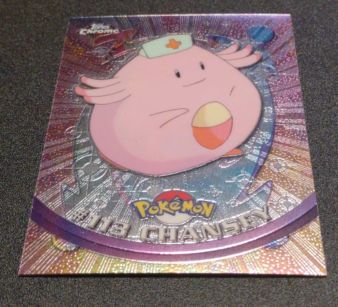 Topps 2000 Topps Chrome Pokémon TV Animation Edition #113 Chansey Holochrome Topps 2000 Topps Chrome Pokémon TV Animation Edition #113 Chansey Holochrome