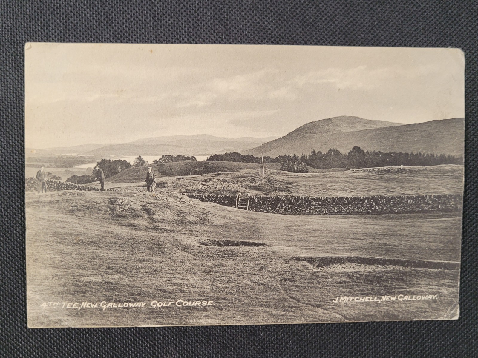 Vintage Galloway Golf Course Postcard 4th Tee Scotland J Mitchell Mailed 1914 Vintage Galloway Golf Course Postcard 4th Tee Scotland J Mitchell Mailed 1914