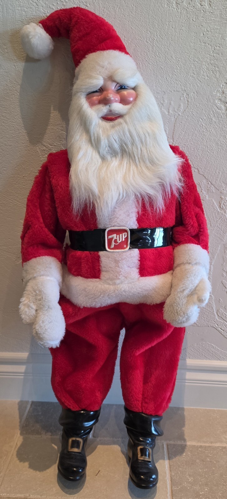 Vintage 48" Harold Gale 7 Up Santa Claus Store Display Figure Advertising 1960s