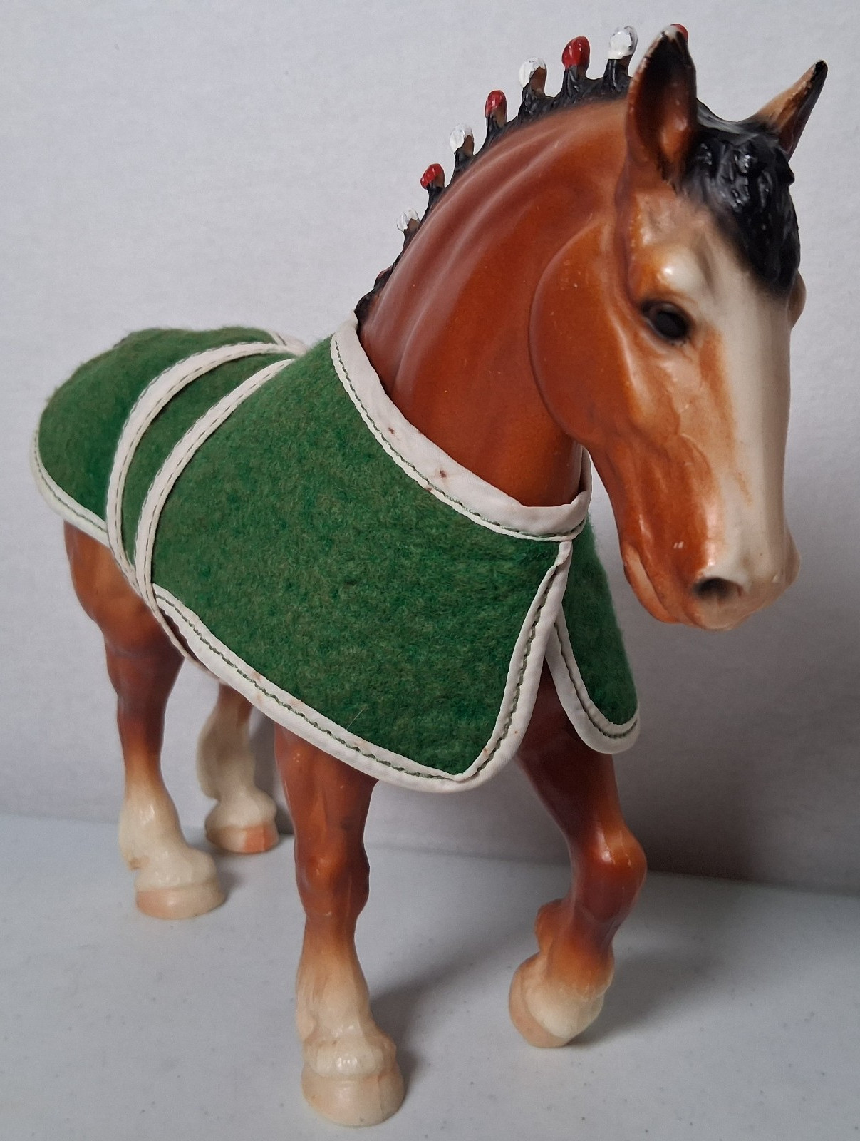 Vintage Breyer Clydesdale Draft Work Horse With Green Blanket Collectible 10.5" Vintage Breyer Clydesdale Draft Work Horse With Green Blanket Collectible 10.5"