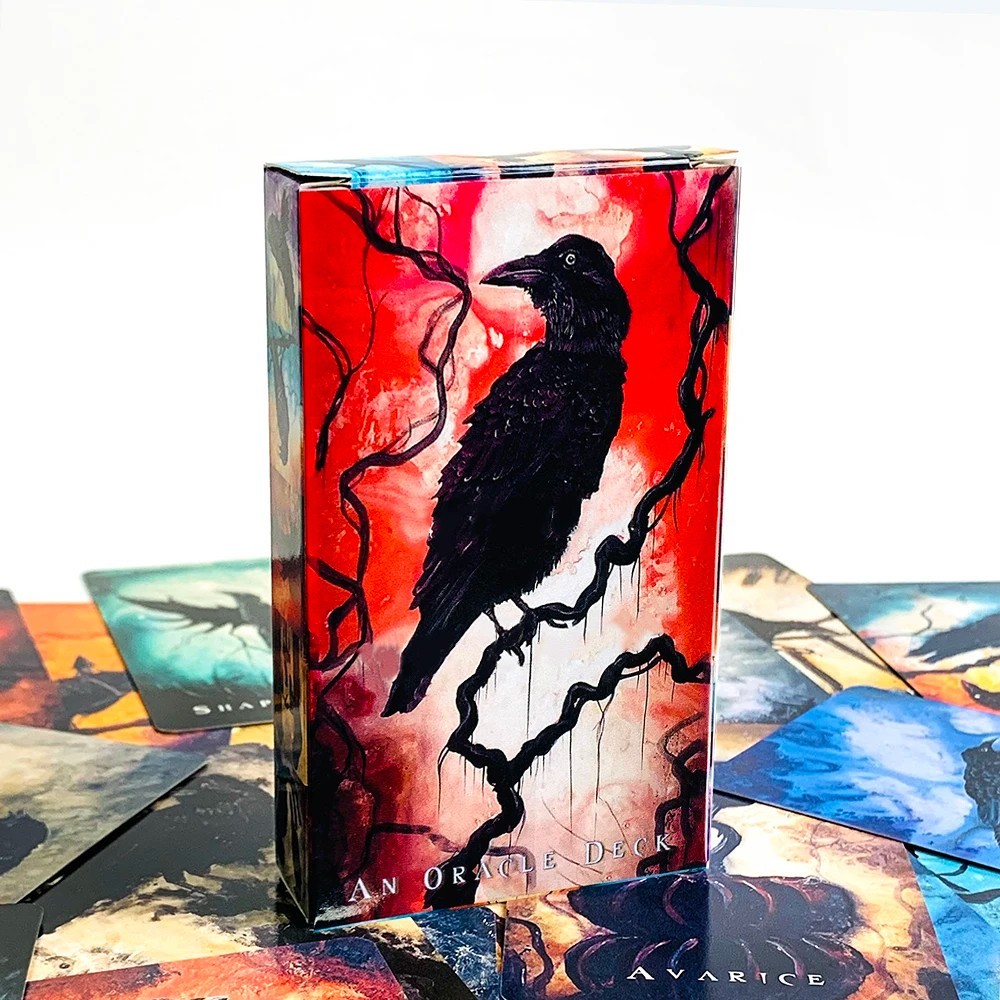 Crow Oracle Deck 53 Cards Raven Art Divination Fortune Telling Reading English Crow Oracle Deck 53 Cards Raven Art Divination Fortune Telling Reading English