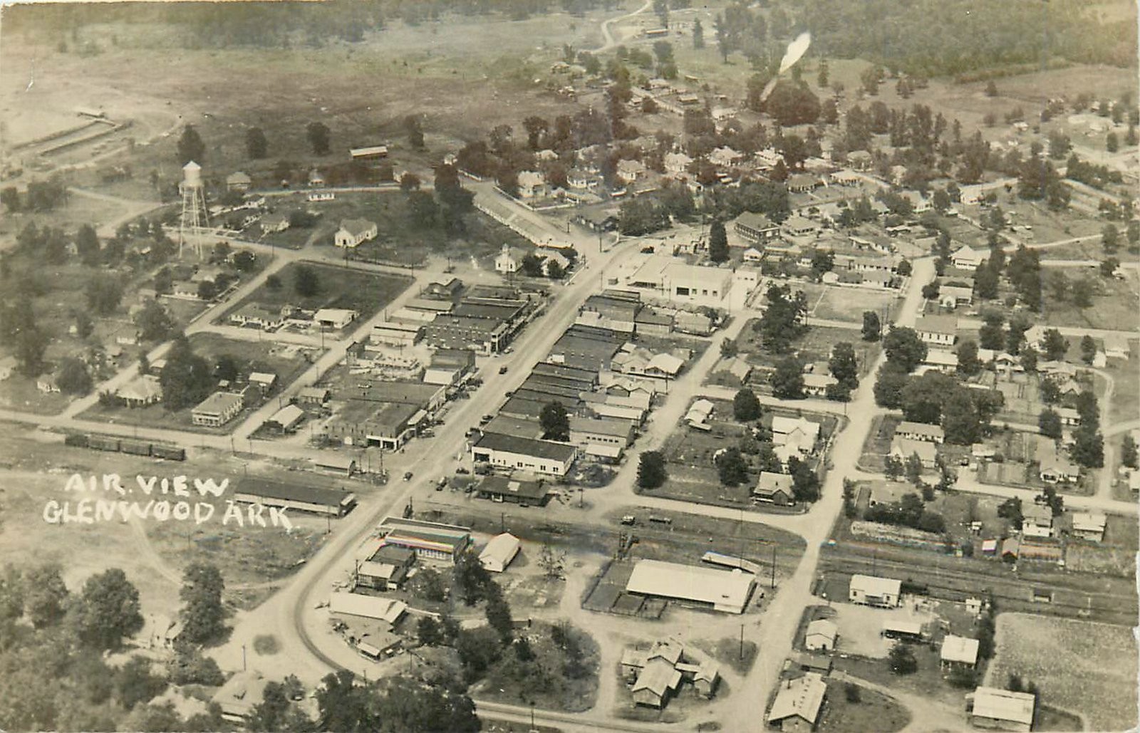1940s Arkansas Air View Glenwood Park RPPC Postcard 26-515 1940s Arkansas Air View Glenwood Park RPPC Postcard 26-515