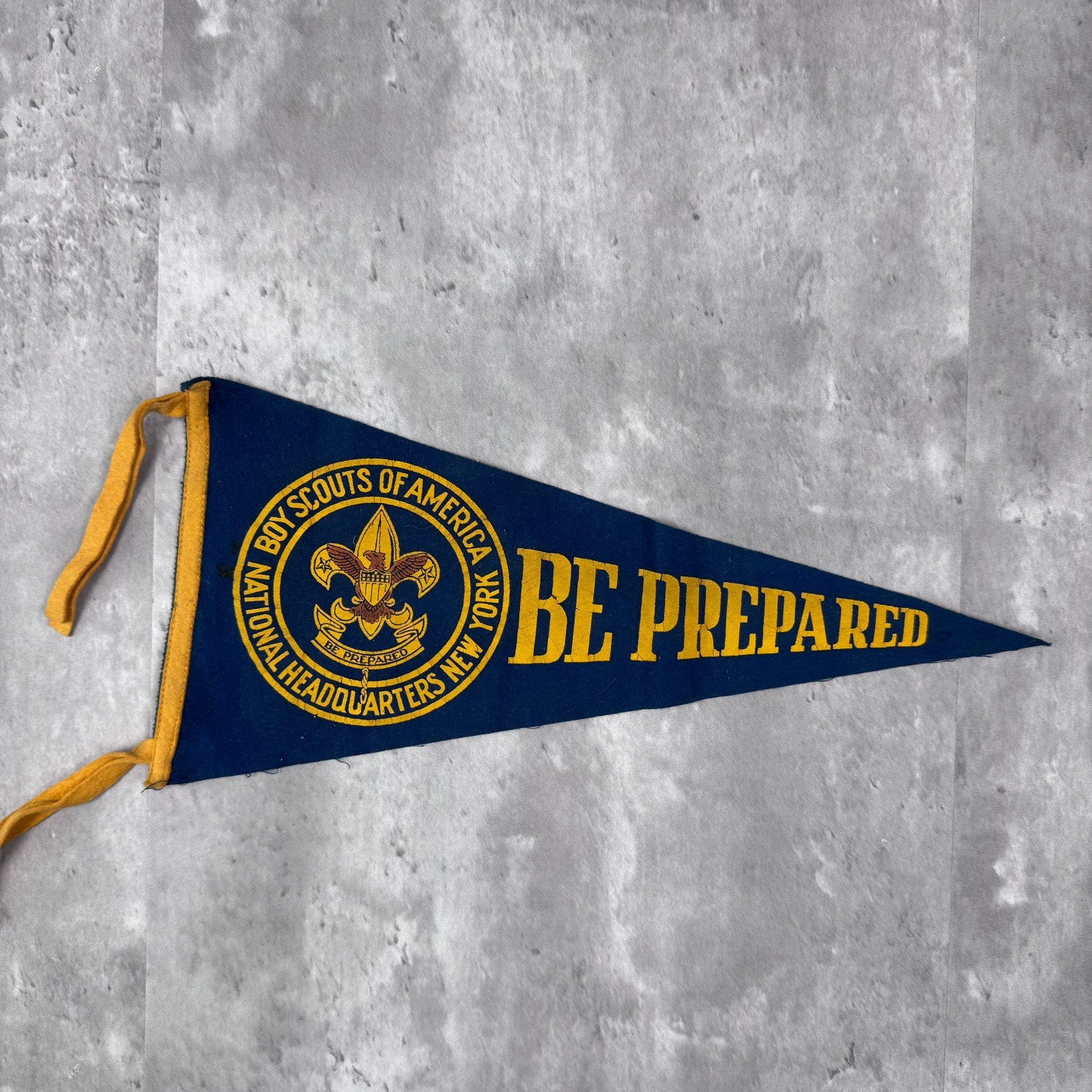Vintage Boy Scouts Of America National Headquarters New York Flag Pennant 1920s Vintage Boy Scouts Of America National Headquarters New York Flag Pennant 1920s