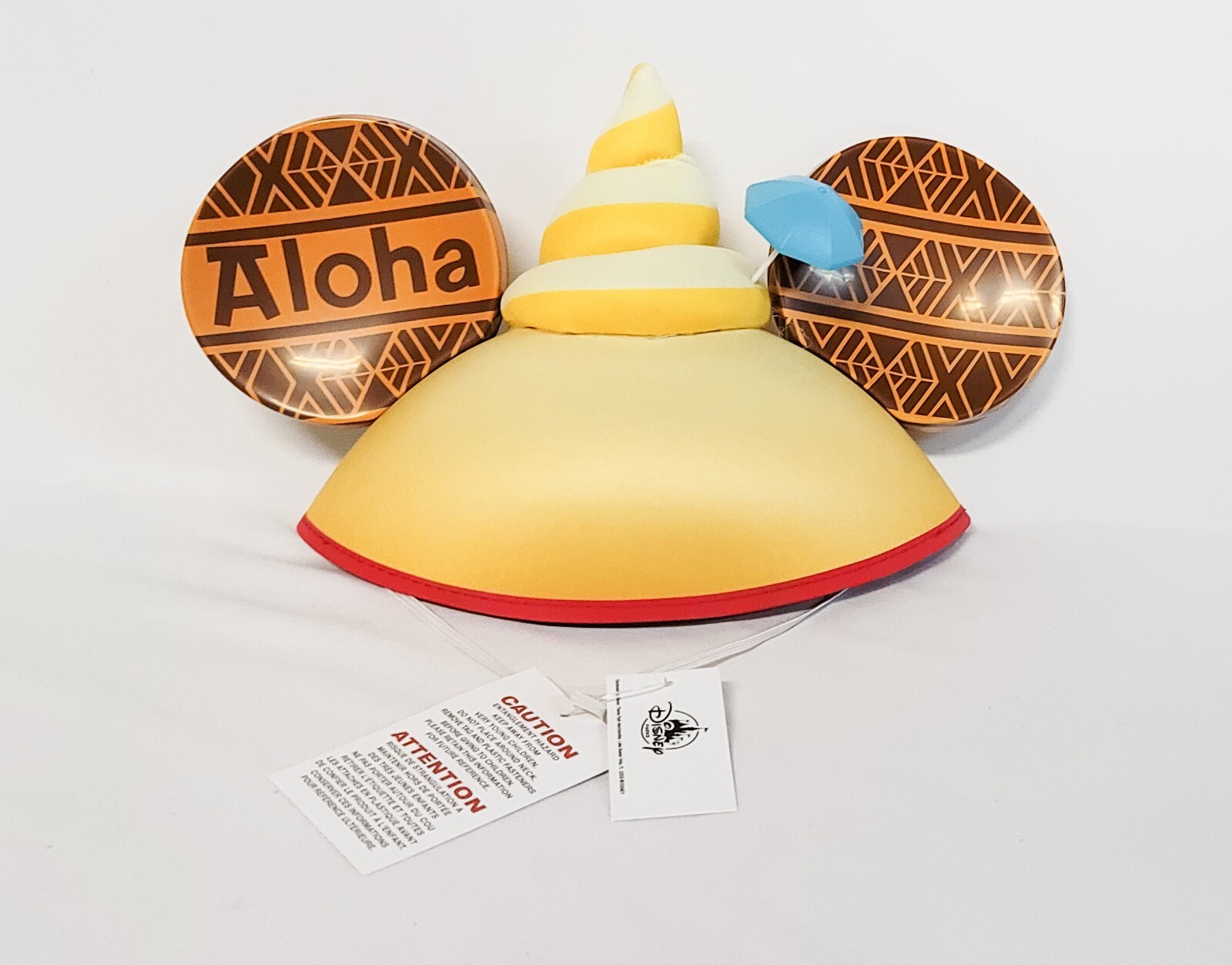 Disney Mouse Ears Hat  Whip Aloha Dole Disney Parks NWT  Collectible - 