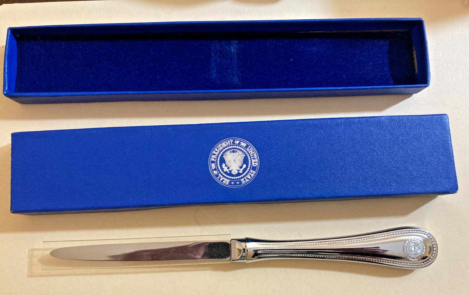 Vintage Presidential Seal White House Letter Opener Unused Mint w/ Box 90s Vintage Presidential Seal White House Letter Opener Unused Mint w/ Box 90s