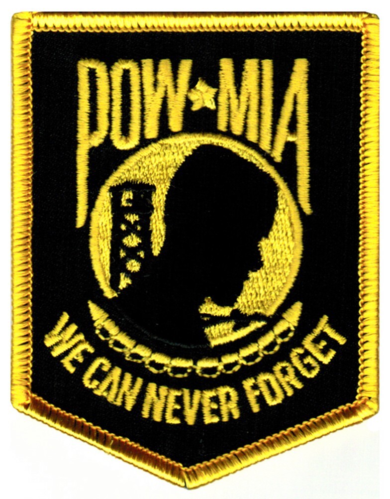 POW-MIA PATCH VIETNAM WAR embroidered iron-on GOLD BLACK MILITARY VETERAN BIKER POW-MIA PATCH VIETNAM WAR embroidered iron-on GOLD BLACK MILITARY VETERAN BIKER