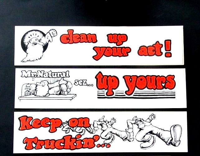 Vintage 1960's/70's Original Mr. Natural Bumper Sticker Vintage 1960's/70's Original Mr. Natural Bumper Sticker