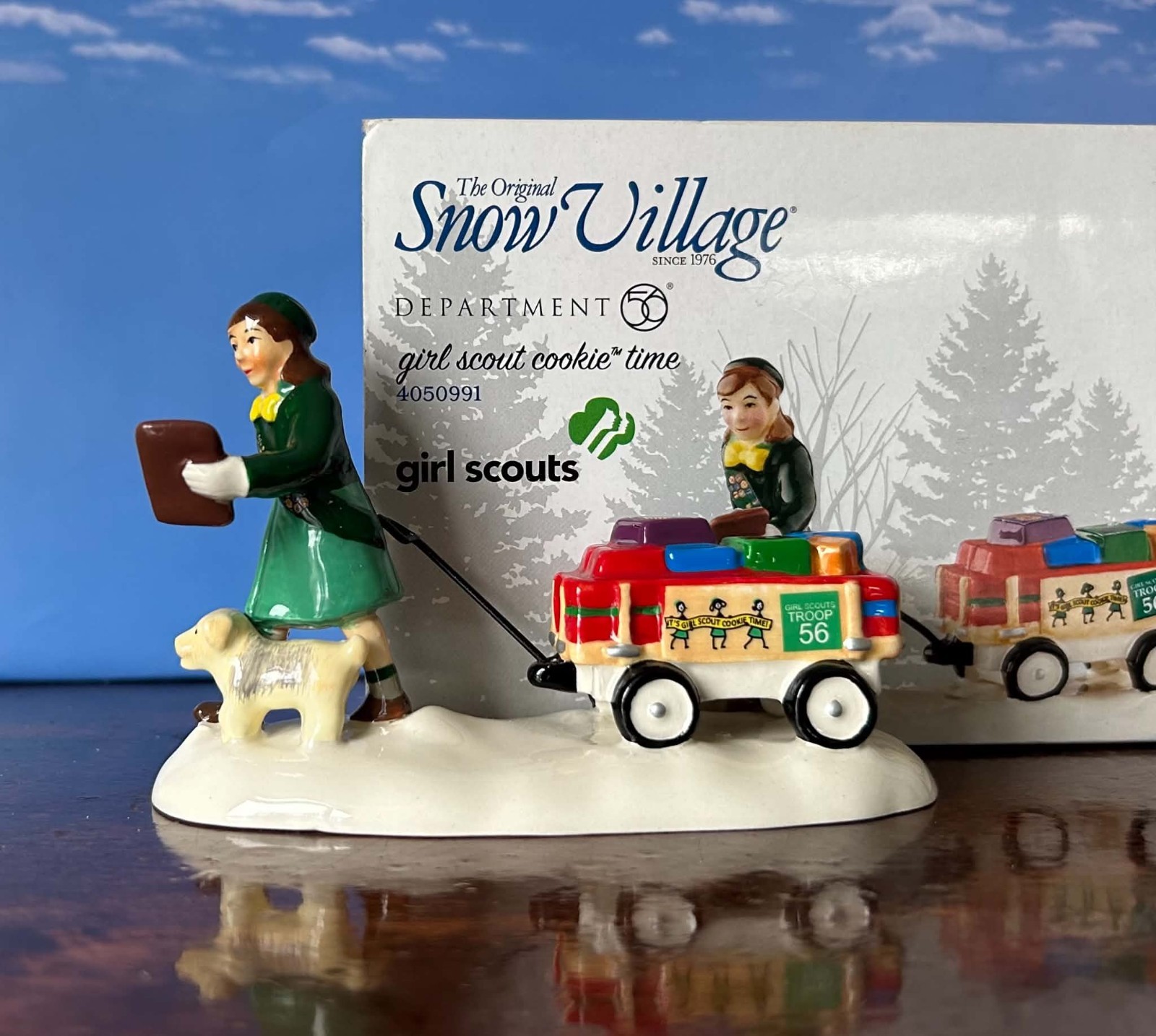 Dept 56 Snow Village GIRL SCOUT COOKIE TIME Rare, Sales, Selling, USA