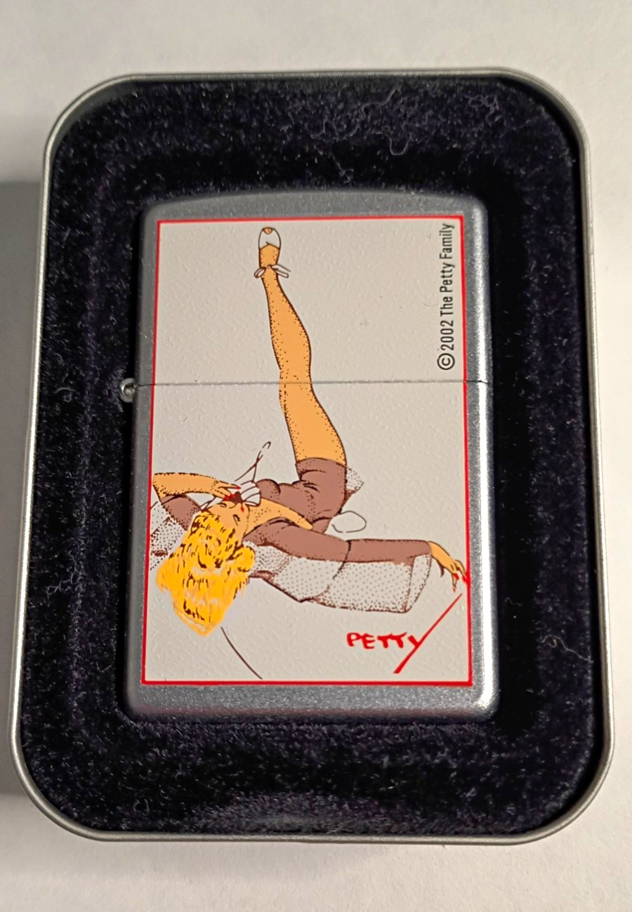 Zippo "Lazy Lady" Petty Girl Lighter w/ Tin Case Zippo "Lazy Lady" Petty Girl Lighter w/ Tin Case