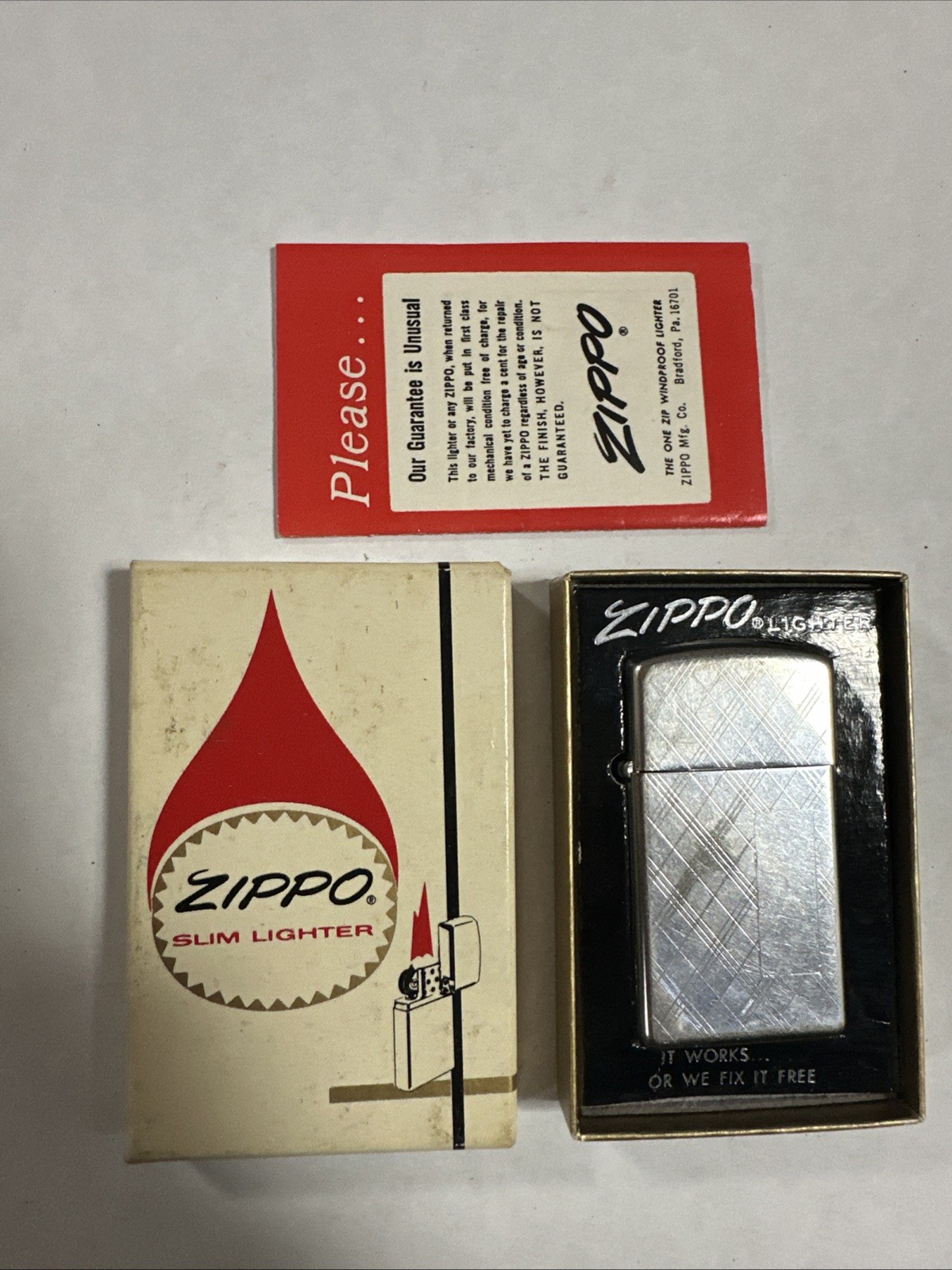 1960s Zippo Slim Lighter #1615 1960s Zippo Slim Lighter #1615