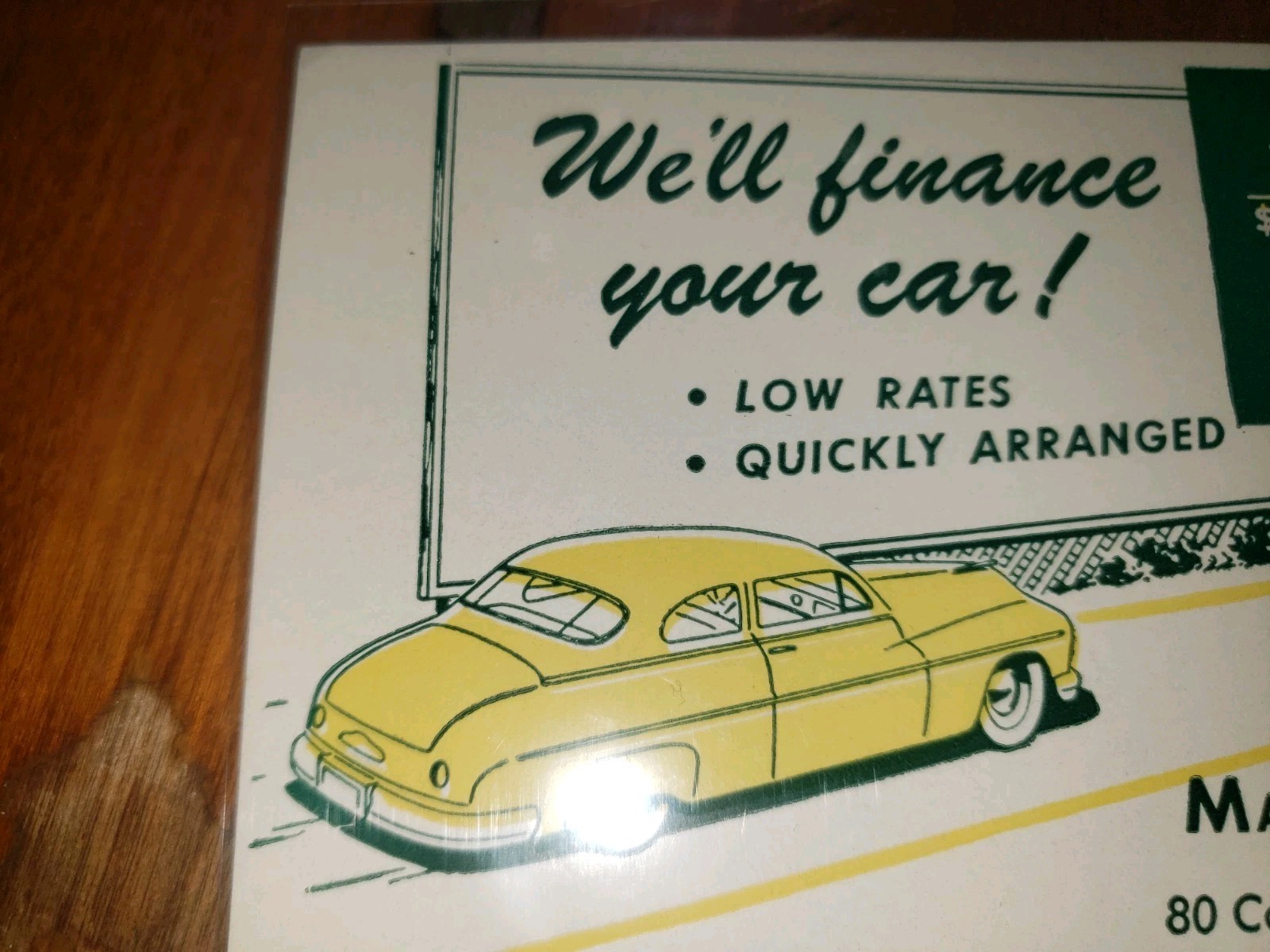 VINTAGE 1950s Manufacturers Trust Company Auto Loan Blotter Ephemera New York...