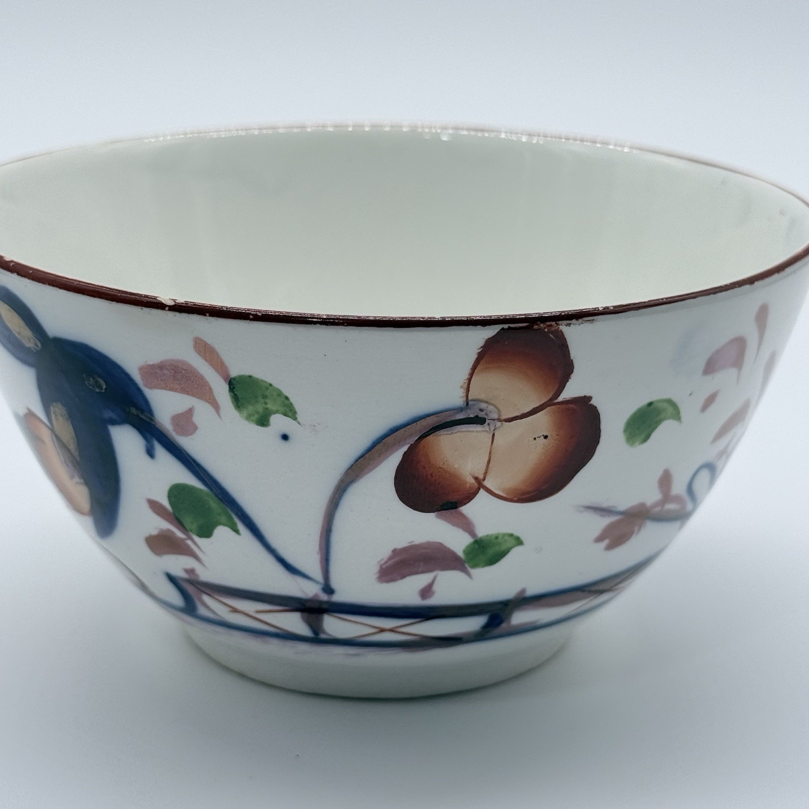 Antique Allertons Est 1831 Gaudy Welsh Tea Bowl Hand Painted England