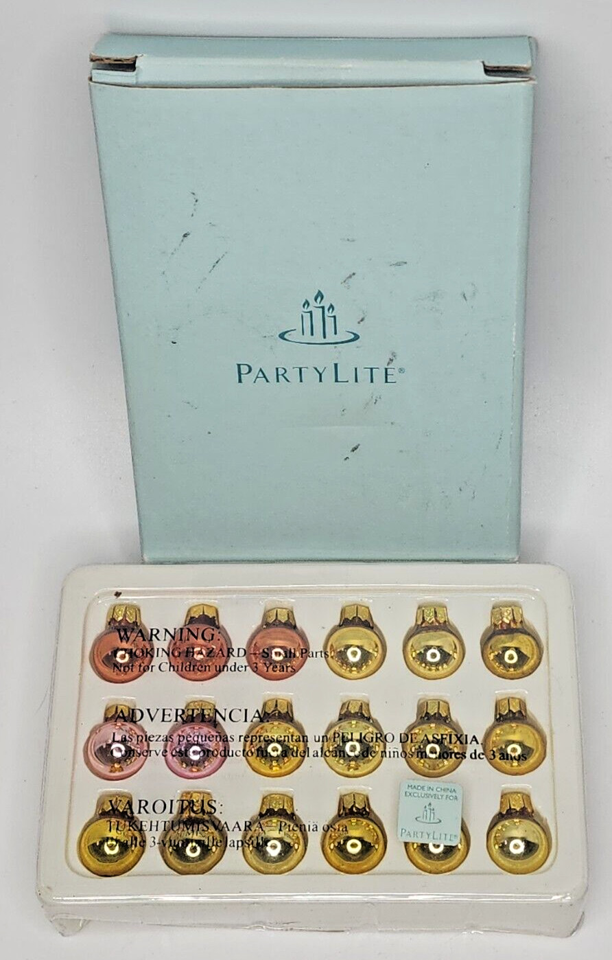 Partylite Glowing Tree Ornament Set Extremely Rare Retired NIB P2A/P7855 Gold Partylite Glowing Tree Ornament Set Extremely Rare Retired NIB P2A/P7855 Gold