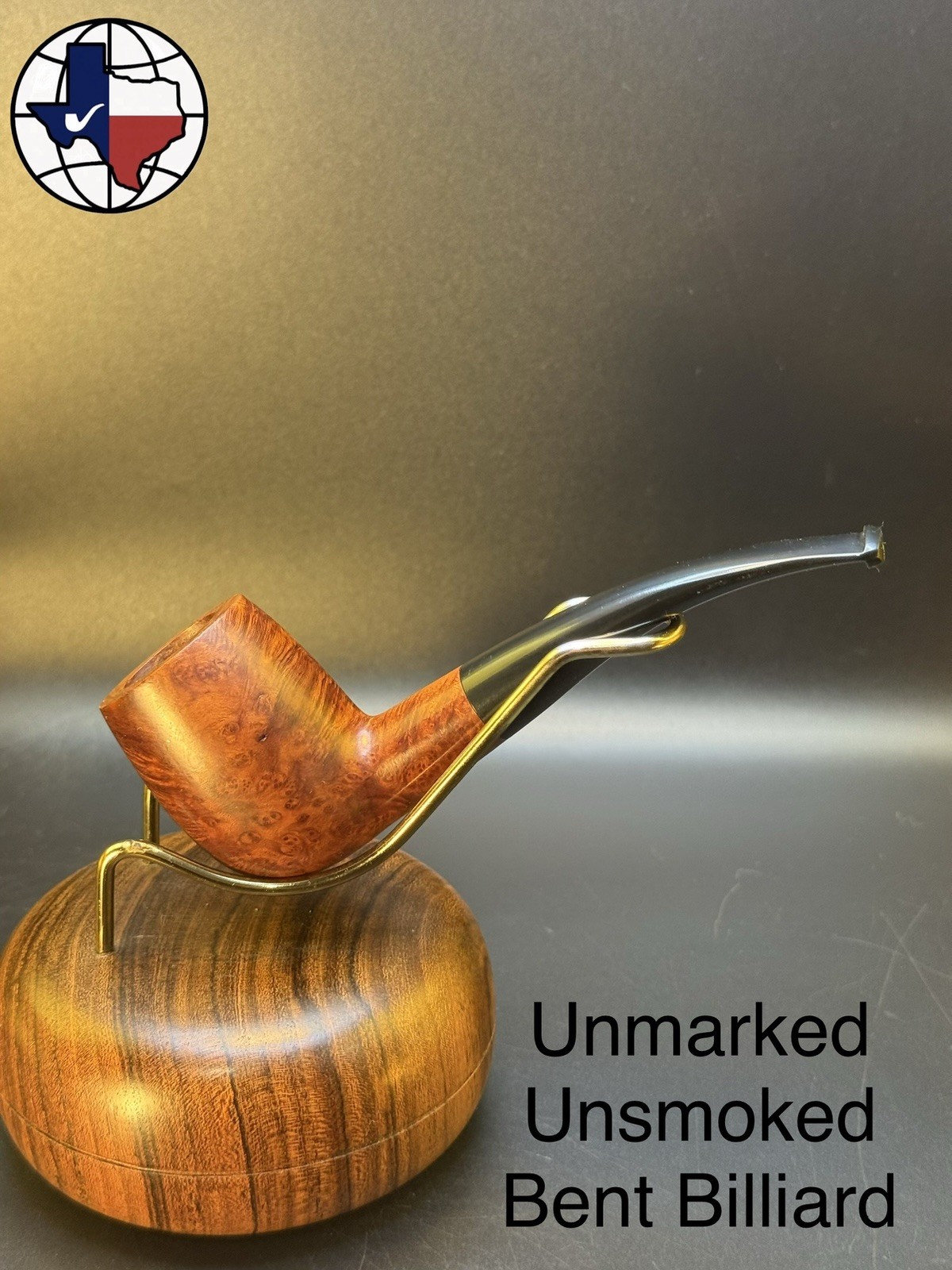 Unmarked Unsmoked Bent Billiard Tobacco Pipe Unmarked Unsmoked Bent Billiard Tobacco Pipe