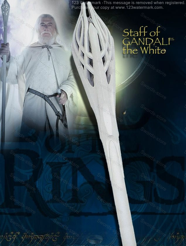 Glamdring White Staff of Gandalf White Lord of the Rings Middle Earth Fantasy Glamdring White Staff of Gandalf White Lord of the Rings Middle Earth Fantasy