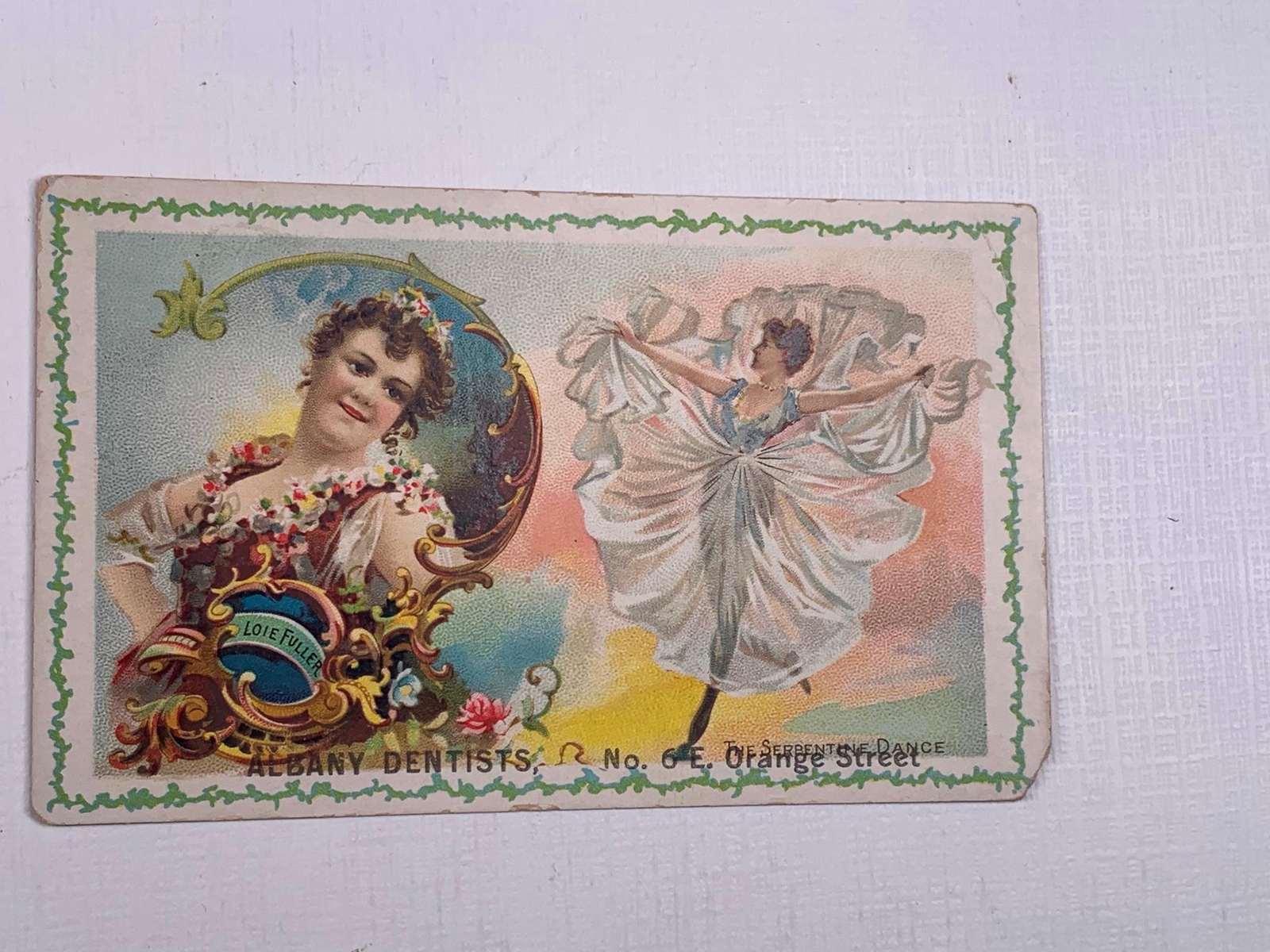 Victorian Trade Card Albany Dentists Dancing Woman Dr Becker Lancaster PA Victorian Trade Card Albany Dentists Dancing Woman Dr Becker Lancaster PA