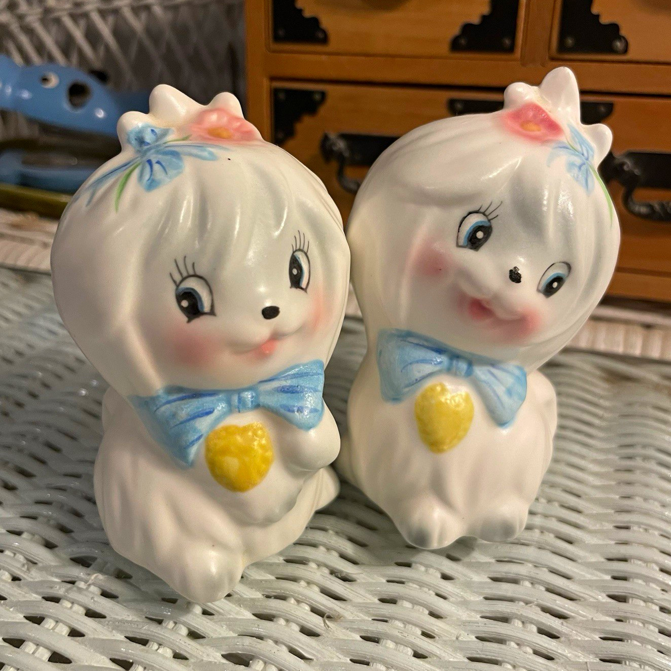 Lefton Mr Toodles Salt & Pepper Shakers Set 3234 3235 Lefton Mr Toodles Salt & Pepper Shakers Set 3234 3235