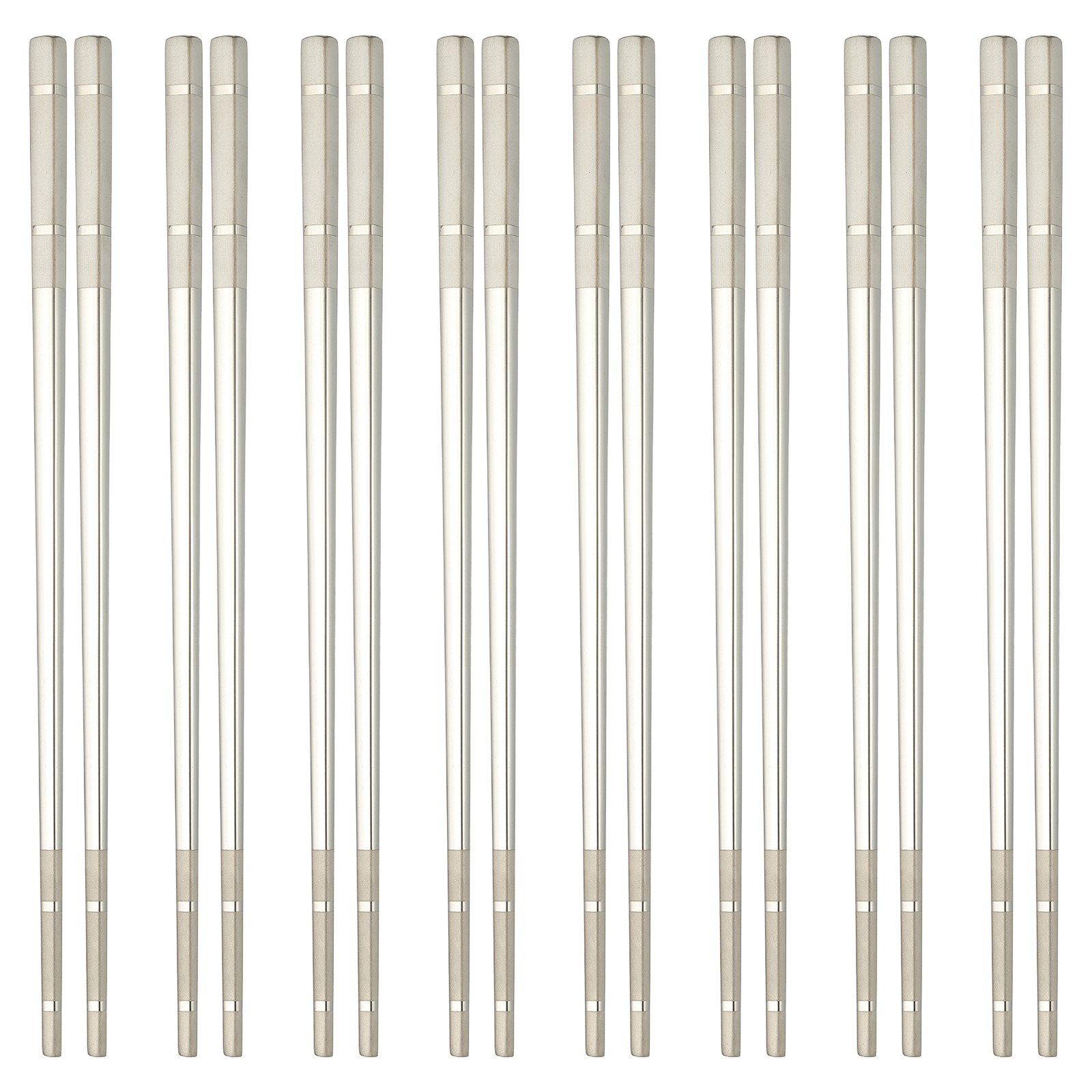 8 Pairs 21cm / 8.27" Stainless Steel Chopsticks, Silver Tone 8 Pairs 21cm / 8.27" Stainless Steel Chopsticks, Silver Tone