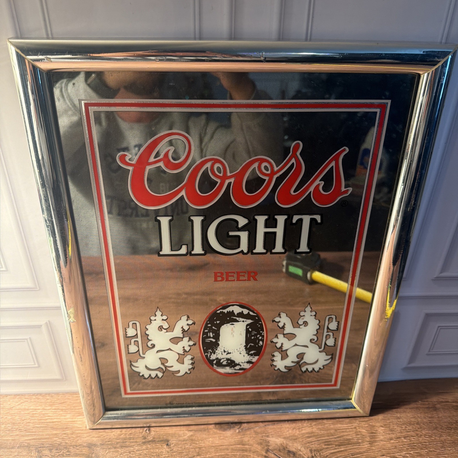 Vintage 1987 Coors Light Beer Bar Mirror Sign Defect Frame 14.5x18” Small Defect Vintage 1987 Coors Light Beer Bar Mirror Sign Defect Frame 14.5x18” Small Defect