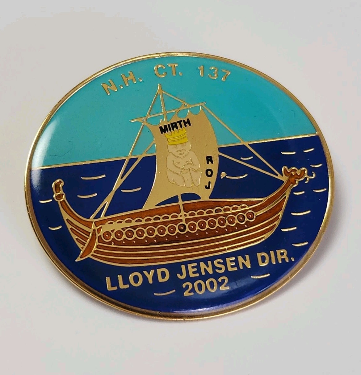 Royal Order Of Jesters Lapel Pin ROJ 137 Lloyd Jensen NH 2002 Royal Order Of Jesters Lapel Pin ROJ 137 Lloyd Jensen NH 2002