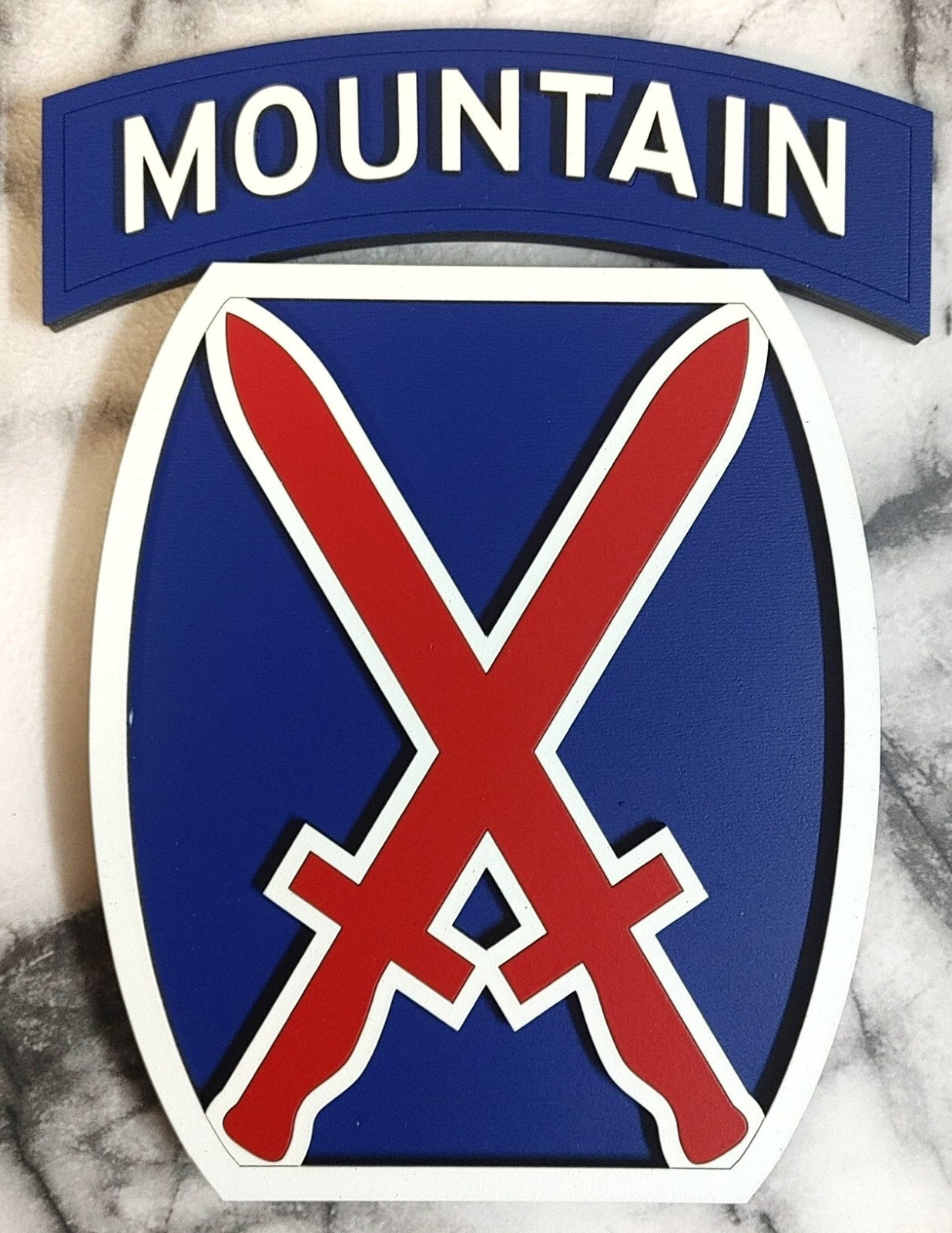 8" US Army 10th Mountain Division "Mountaineers" "Climb to Glory"