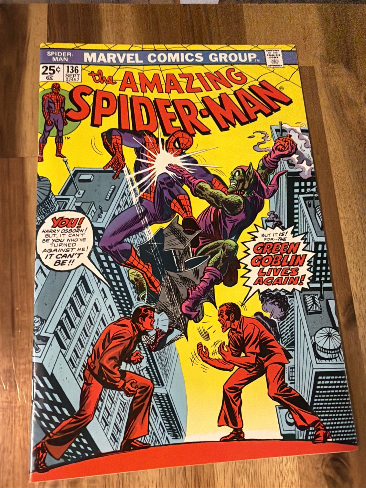 Marvel Comics the Amazing Spider-Man #136 VF 1st App Of Harry The Green Goblin Marvel Comics the Amazing Spider-Man #136 VF 1st App Of Harry The Green Goblin