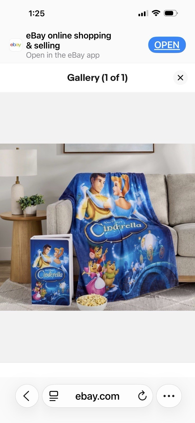 Disney Cinderella VHS Blanket