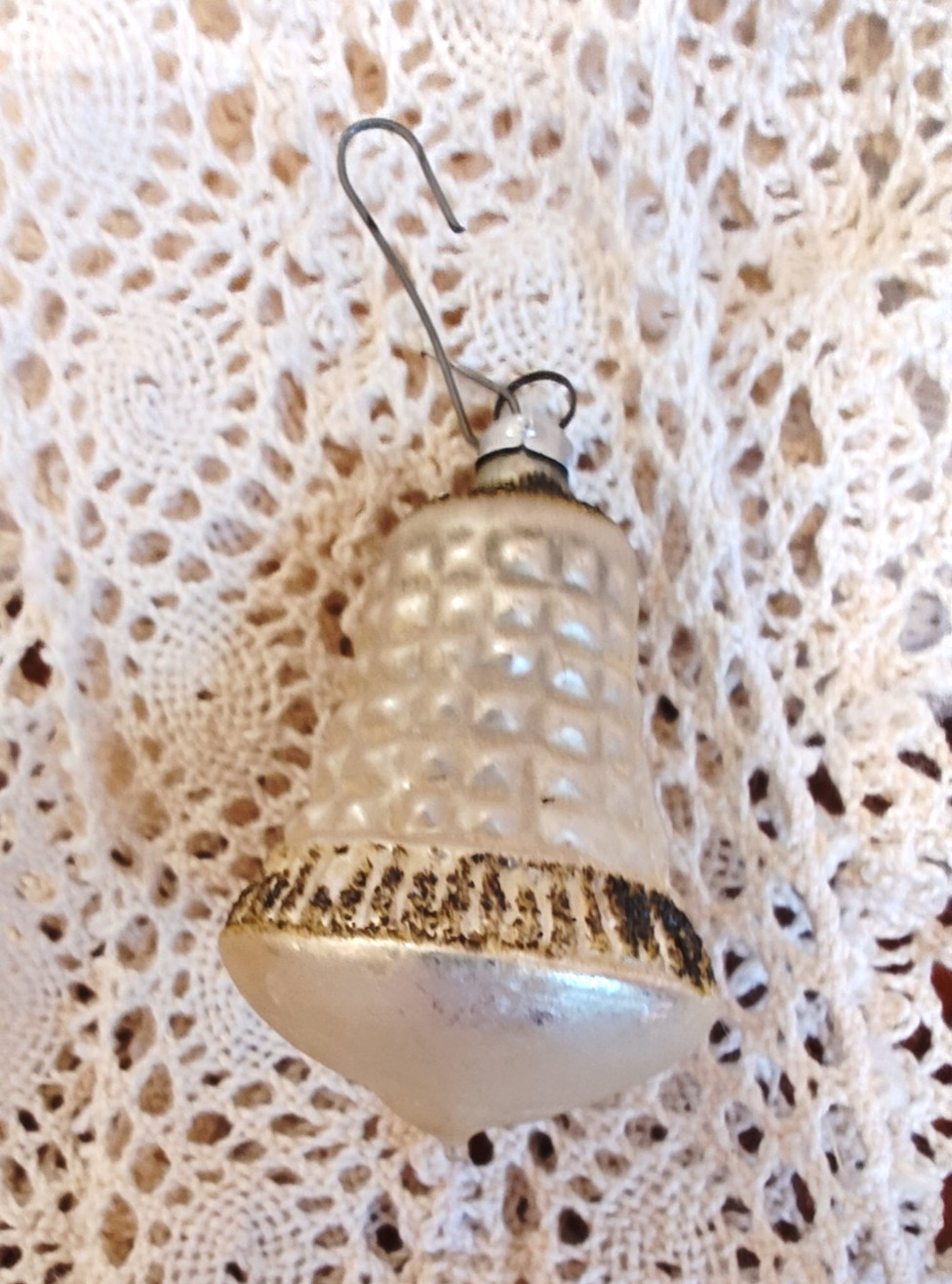 Vintage Mercury Blown Glass Bell Church Hob Nob Christmas Ornament 1950s Vintage Mercury Blown Glass Bell Church Hob Nob Christmas Ornament 1950s