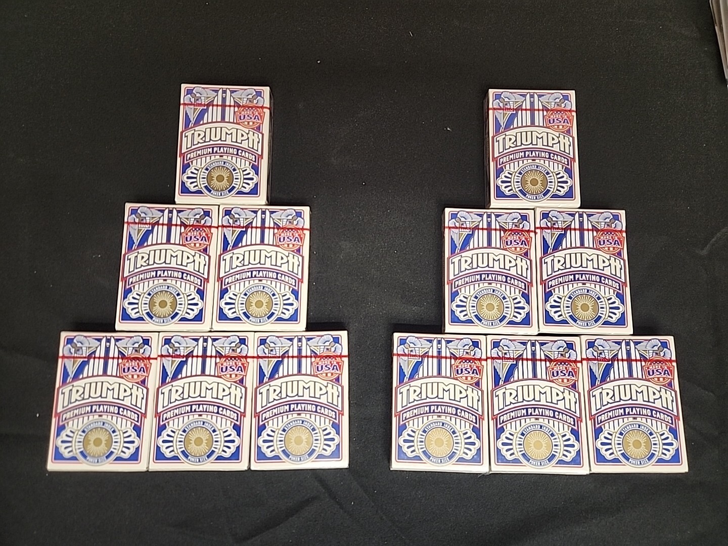 NEW 12 Decks of Standard Index Poker Size Blue Triumph Playing Cards MADE IN USA NEW 12 Decks of Standard Index Poker Size Blue Triumph Playing Cards MADE IN USA
