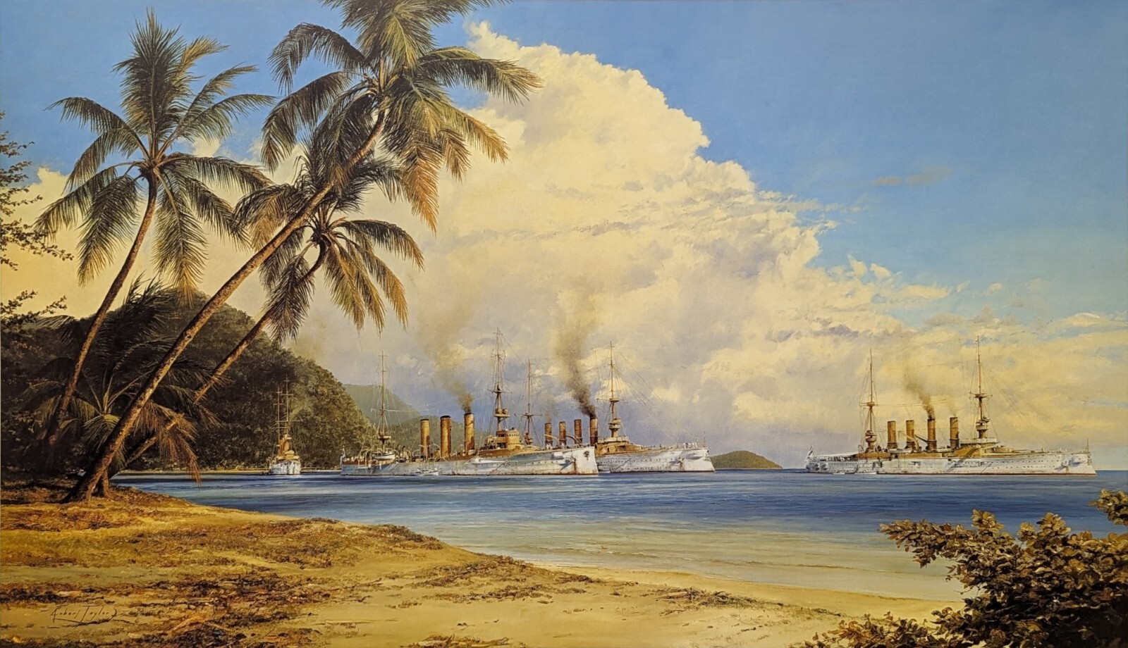 Peaceful Anchorage by Robert Taylor, maritime art print Peaceful Anchorage by Robert Taylor, maritime art print