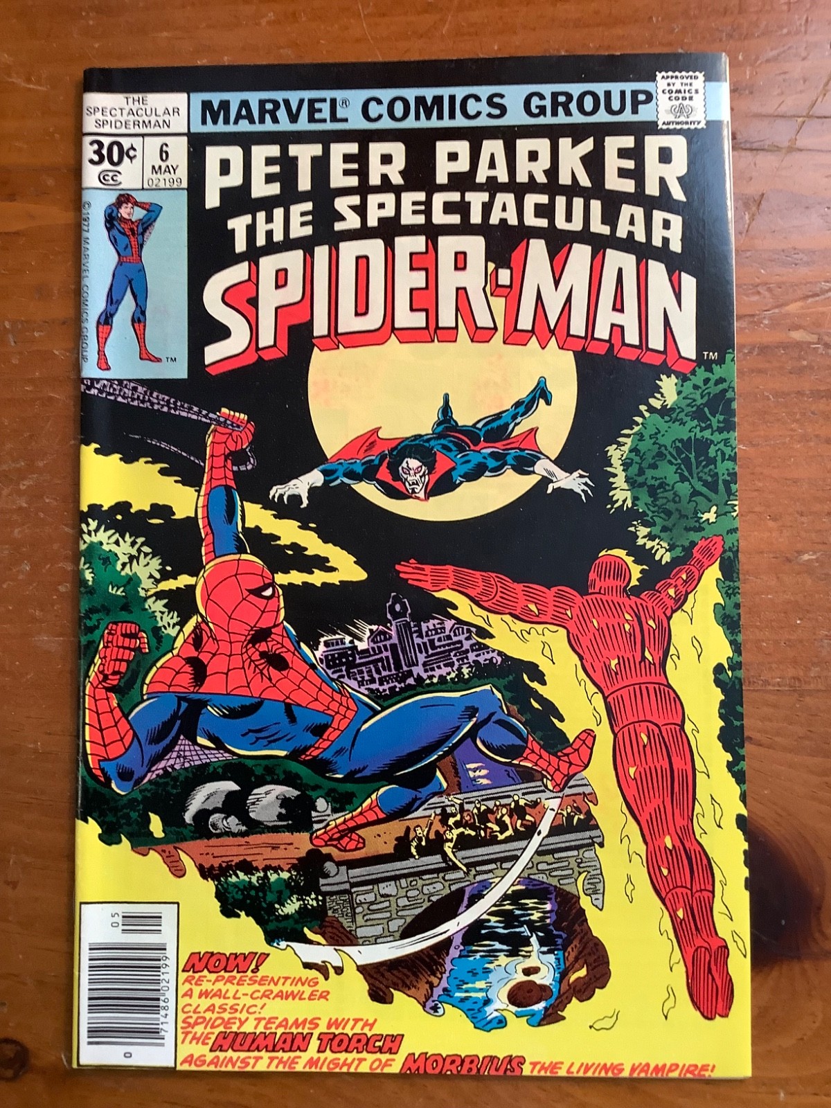 Spectacular Spider-Man #6 VF (1977 Marvel) Morbius & Human Torch Complete Spectacular Spider-Man #6 VF (1977 Marvel) Morbius & Human Torch Complete