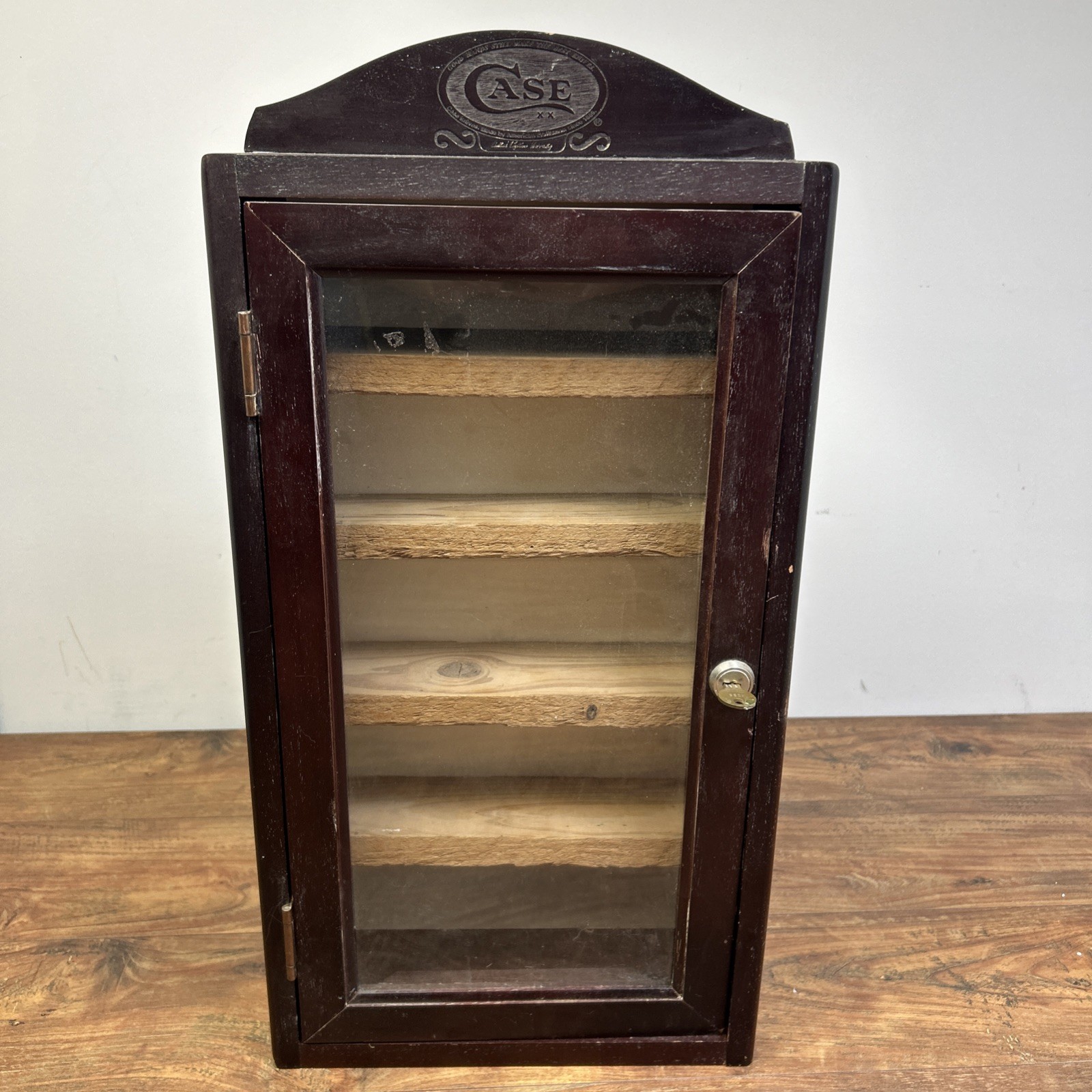 Vintage Case XX Dealer Display Cabinet Storage With Key No knives Advertising