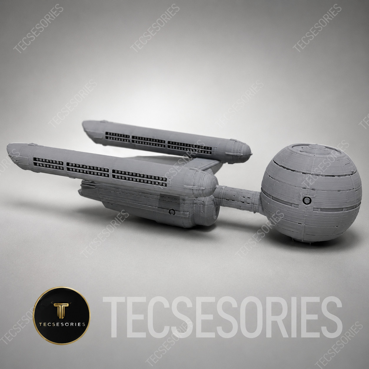 Star Trek Daedalus Class 10in Grey 3D Printed Starship Display Model Star Trek Daedalus Class 10in Grey 3D Printed Starship Display Model