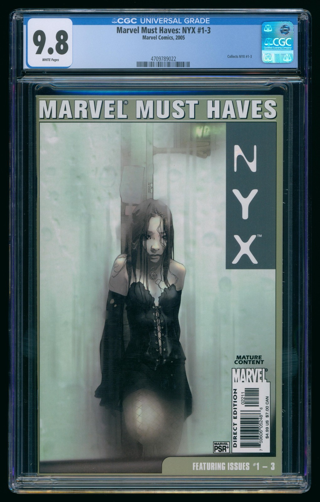 MARVEL MUST HAVES NYX #1-3 (2005) CGC 9.8 1st PRINT X-23 WOLVERINE MARVEL MUST HAVES NYX #1-3 (2005) CGC 9.8 1st PRINT X-23 WOLVERINE