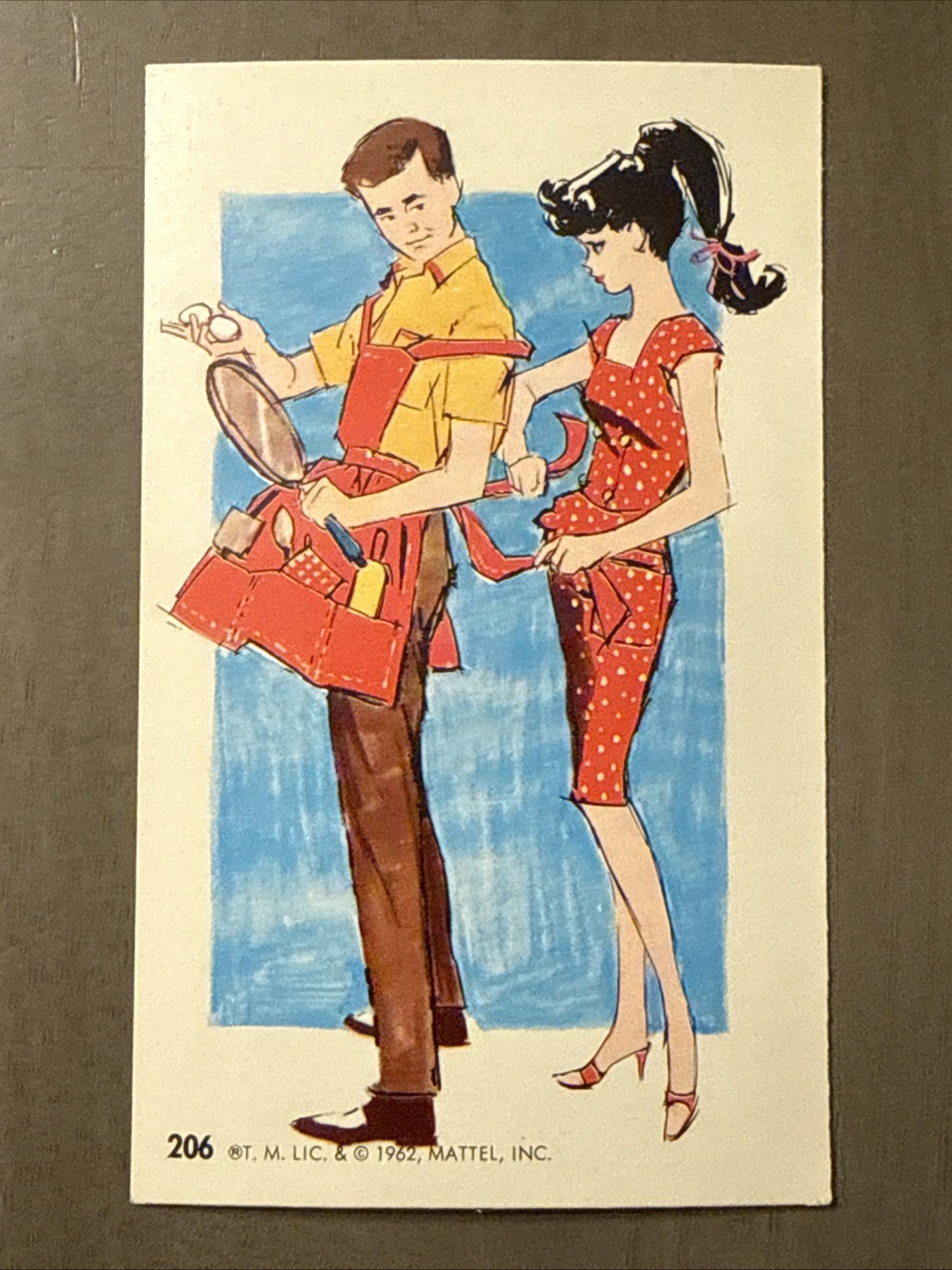 RARE 1962 DYNAMIC TOY BARBIE CARD #206