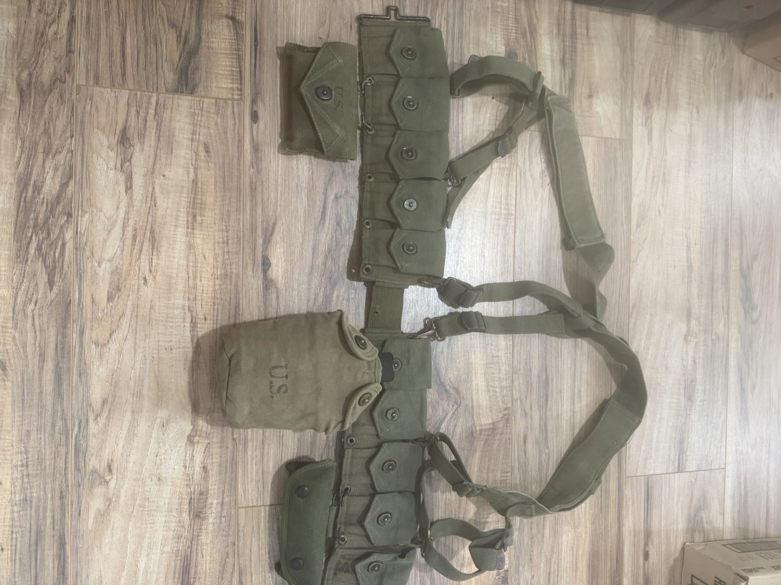 Vintage US Military M1923 Cartridge Belt Web Gear Rig Vintage US Military M1923 Cartridge Belt Web Gear Rig