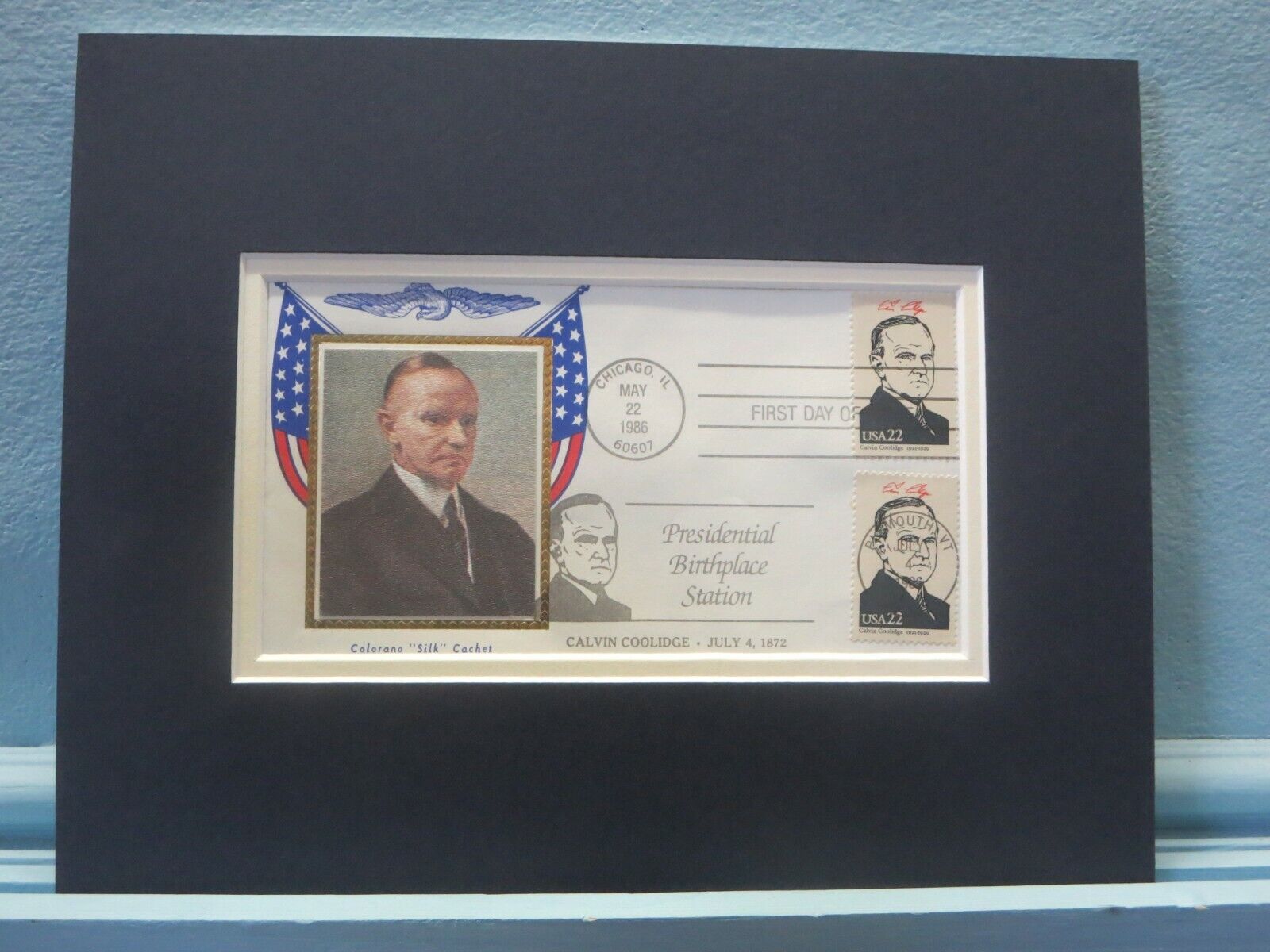 President Calvin Coolidge honored by the First day Cover of his own stamp