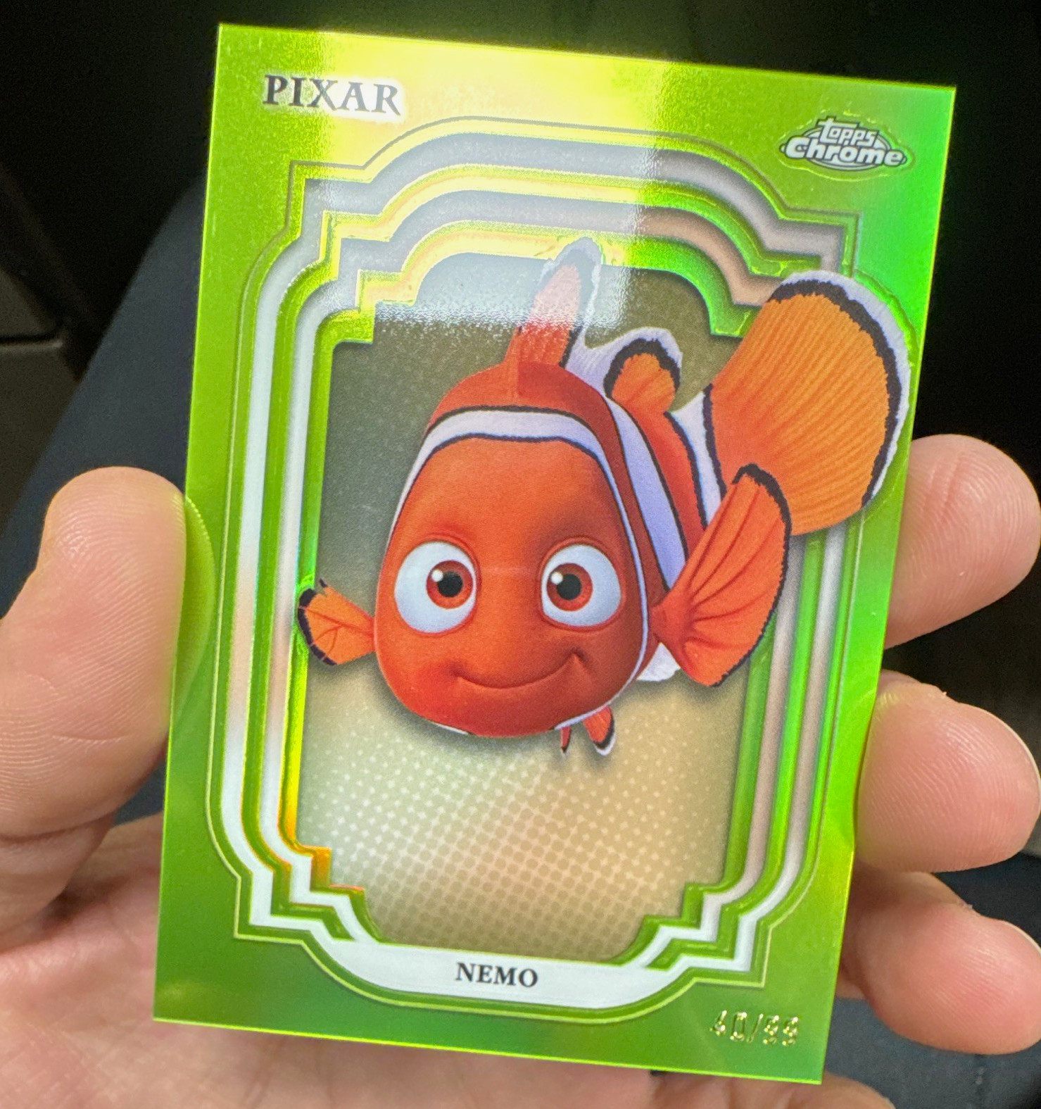 Topps 2024 Chrome Disney Pixar Finding Nemo Nemo #105 Green 40/99 Topps 2024 Chrome Disney Pixar Finding Nemo Nemo #105 Green 40/99