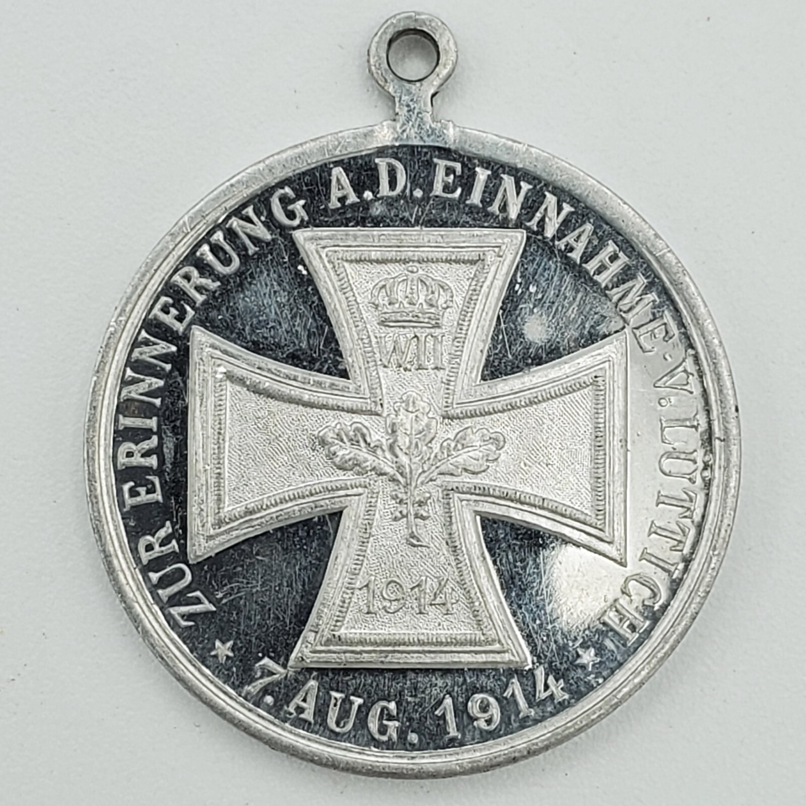 Original WWI German Liege Luttich Medal 1914 Wilhelm II Mayer & Wilhelm Aluminum Original WWI German Liege Luttich Medal 1914 Wilhelm II Mayer & Wilhelm Aluminum