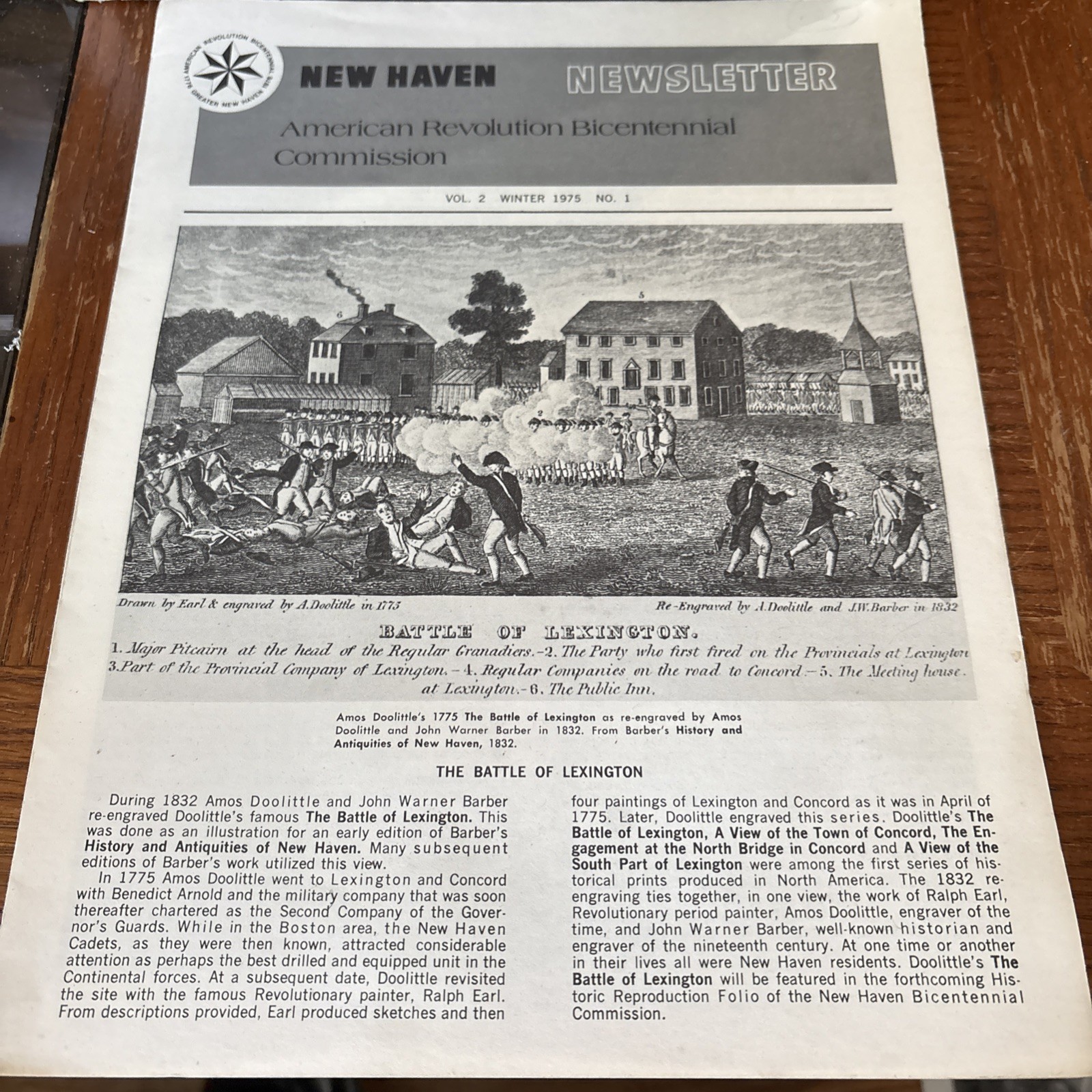 1975 New Haven CT Revolution Bicentennial Commission News Battle of Lexington 1975 New Haven CT Revolution Bicentennial Commission News Battle of Lexington