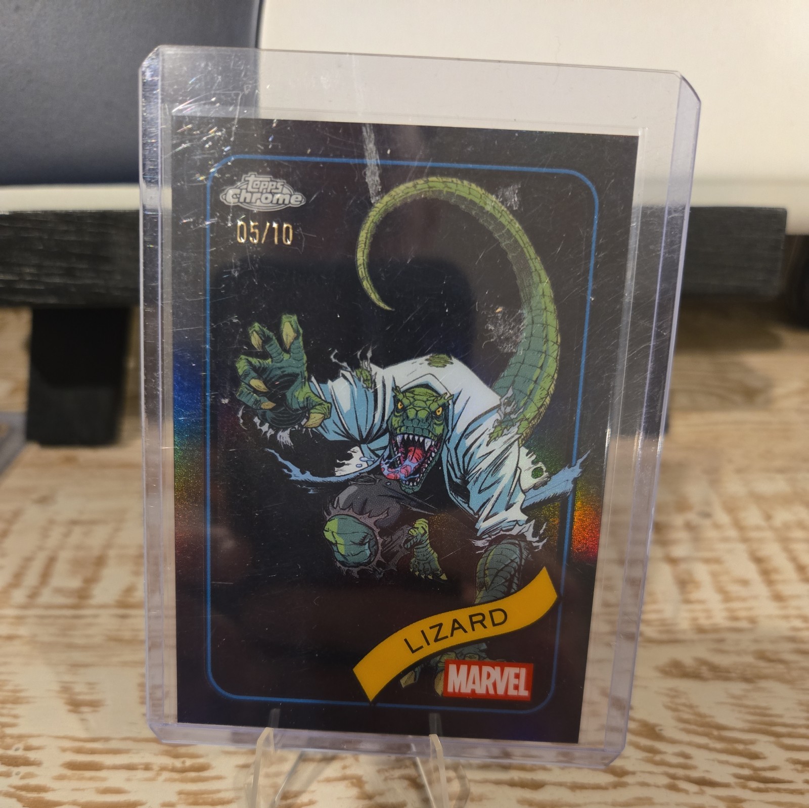 2025 TOPPS CHROME MARVEL Lizard 5/10 BLACK REFRACTOR #85 2025 TOPPS CHROME MARVEL Lizard 5/10 BLACK REFRACTOR #85