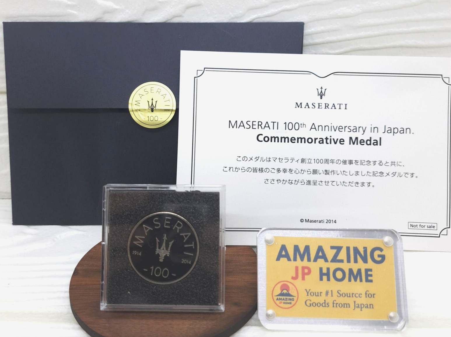 Maserati 100th Anniversary Commemorative Medal 2014 in Japan Not for Sale